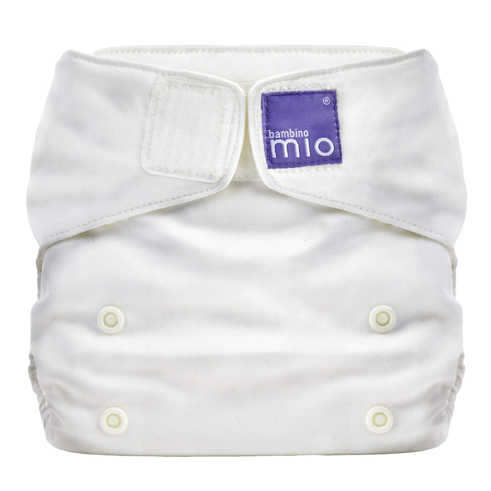 , Miosolo Classic All-In-One Reusable Nappy, Eco Chemical Free Nappy (Marshmallow, One Size) Bambino Mio