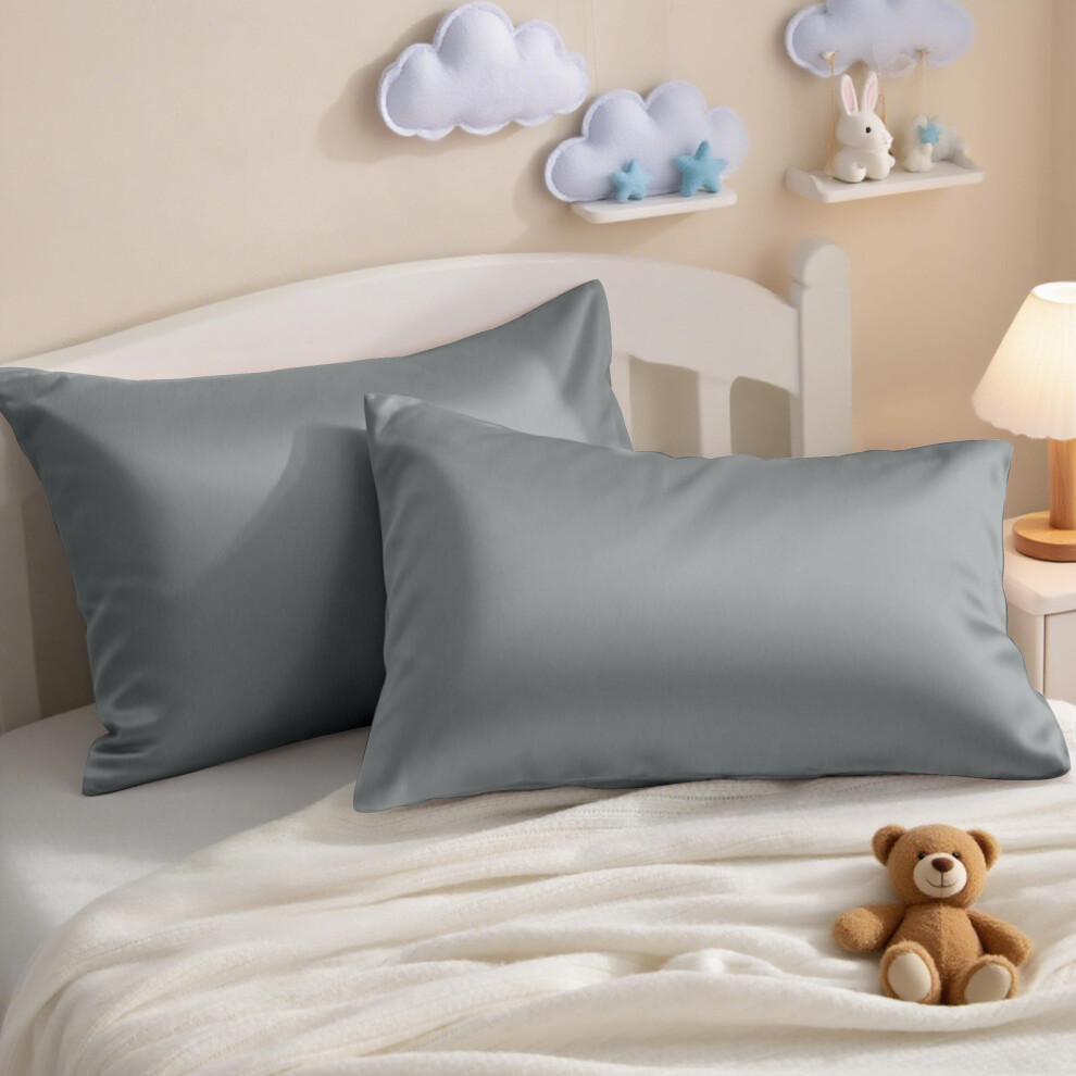 Ntbay 2 Pack 500 Thread Count 100% Egyptian Cotton Toddler Pillowcases, Super Soft And Breathable Envelope Closure Travel Kids Nursery Pillow Cases,