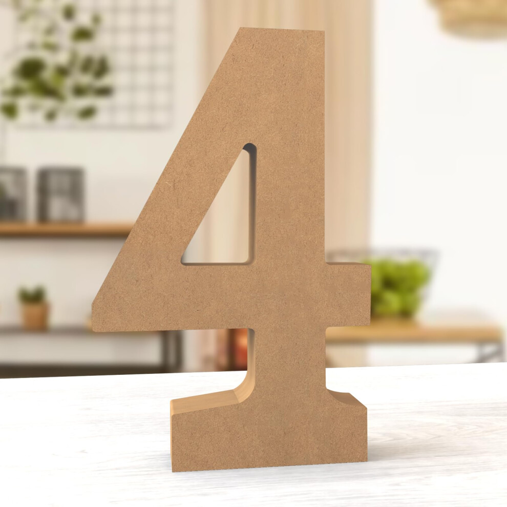 Aruatu 12 Inch Balsa Wooden Numbers Unfinished Wood Number For Wall Decor Decorative Standing Numbers Large Number For Wall Decoration For Craft Home