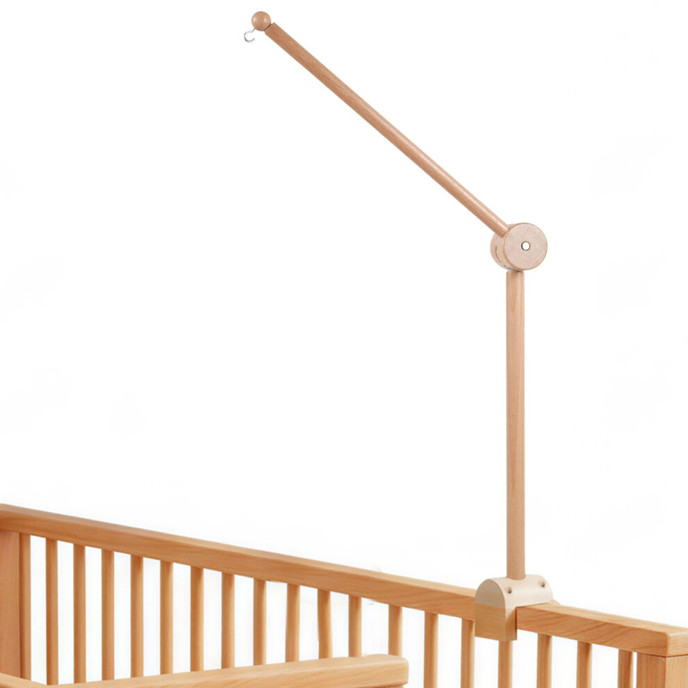 Baby Cot Mobile Arm, Wooden Crib Mobile Holder With Adjustable Height And Angle, Natural Baby Mobile Hanger Stand Bracket For Bed Bell, Wind Chimes, Anihet
