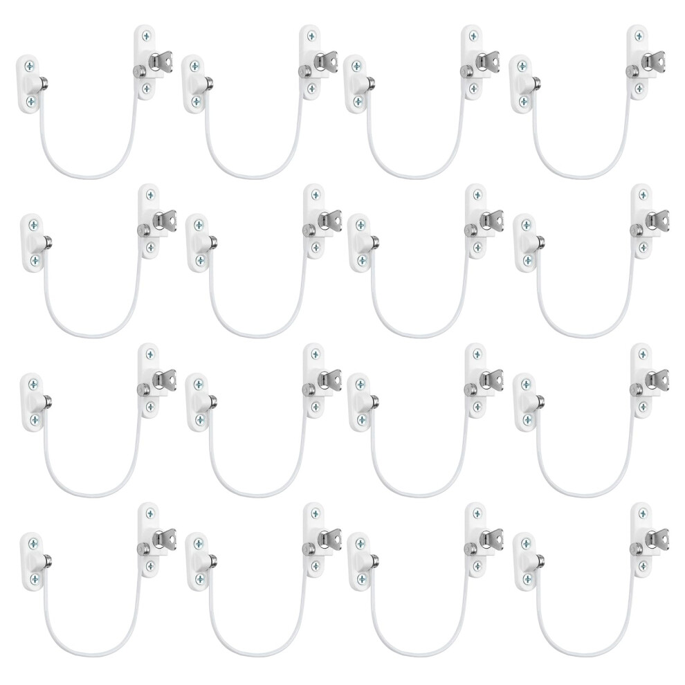 Lunekuck 16Pcs Window Restrictor Locks For Kids Window Restrictors Upvc Baby Security Window Locks With Screws Keys For Baby Child Children Safety, Window Lock