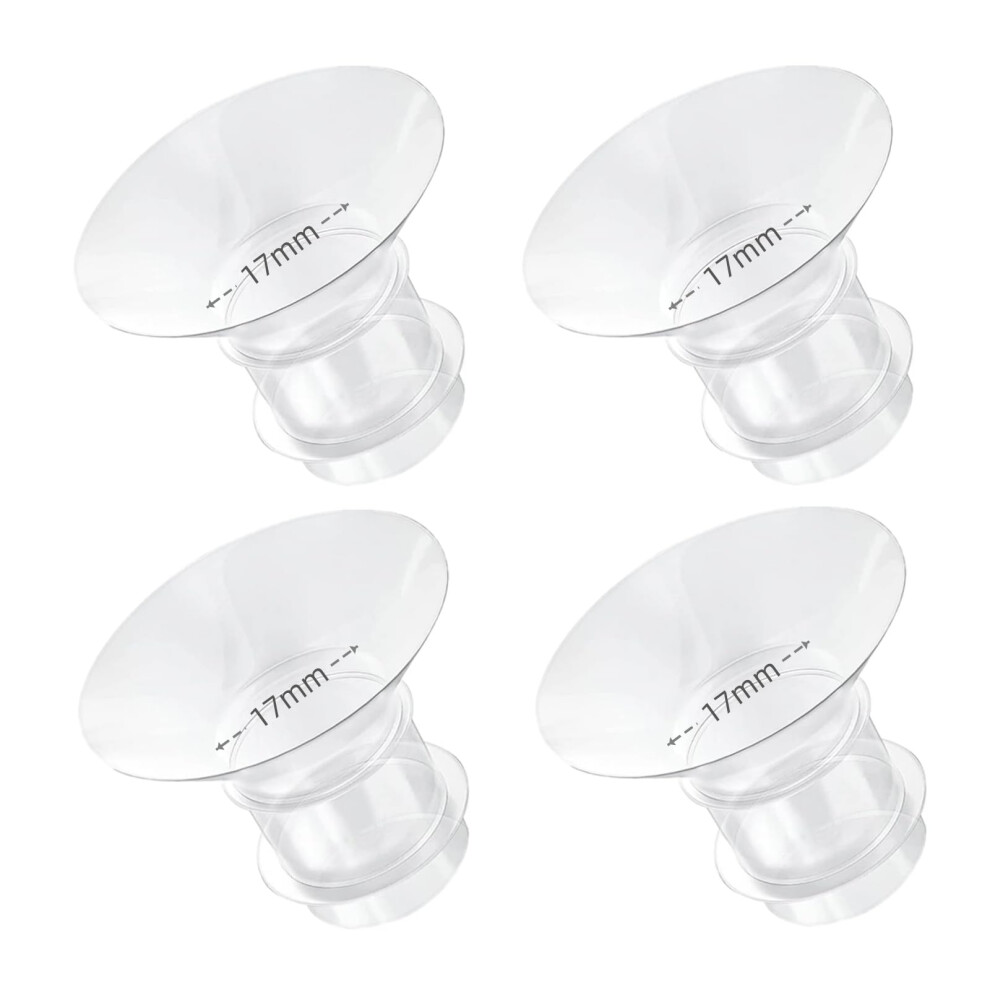 4Pcs Flange Insert 17Mm Compatible With Momcozy M5/M6/M9/S12 Pro/S9 Pro/V1 Pro/V2 Pro, Spectra/Medela/Elvie/Ncvi/Tsrete/Eufy/Lansinoh/Paruu/Mommed Br Opgroeie