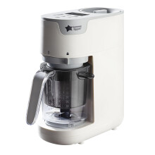 Tommee Tippee Quick Cook 6-in-1, 500ml Capacity, White, Baby Food Maker with Steam, Blend, Chop, Reheat, Defrost and Sterilising Functions for Baby W