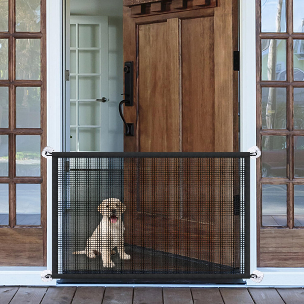 Stair Gates For Dogs Portable 127X78cm Puppy Gates Indoor No Drilling Mesh Baby Gate For The House Doorway Pet Safety Gate Ostlttyn