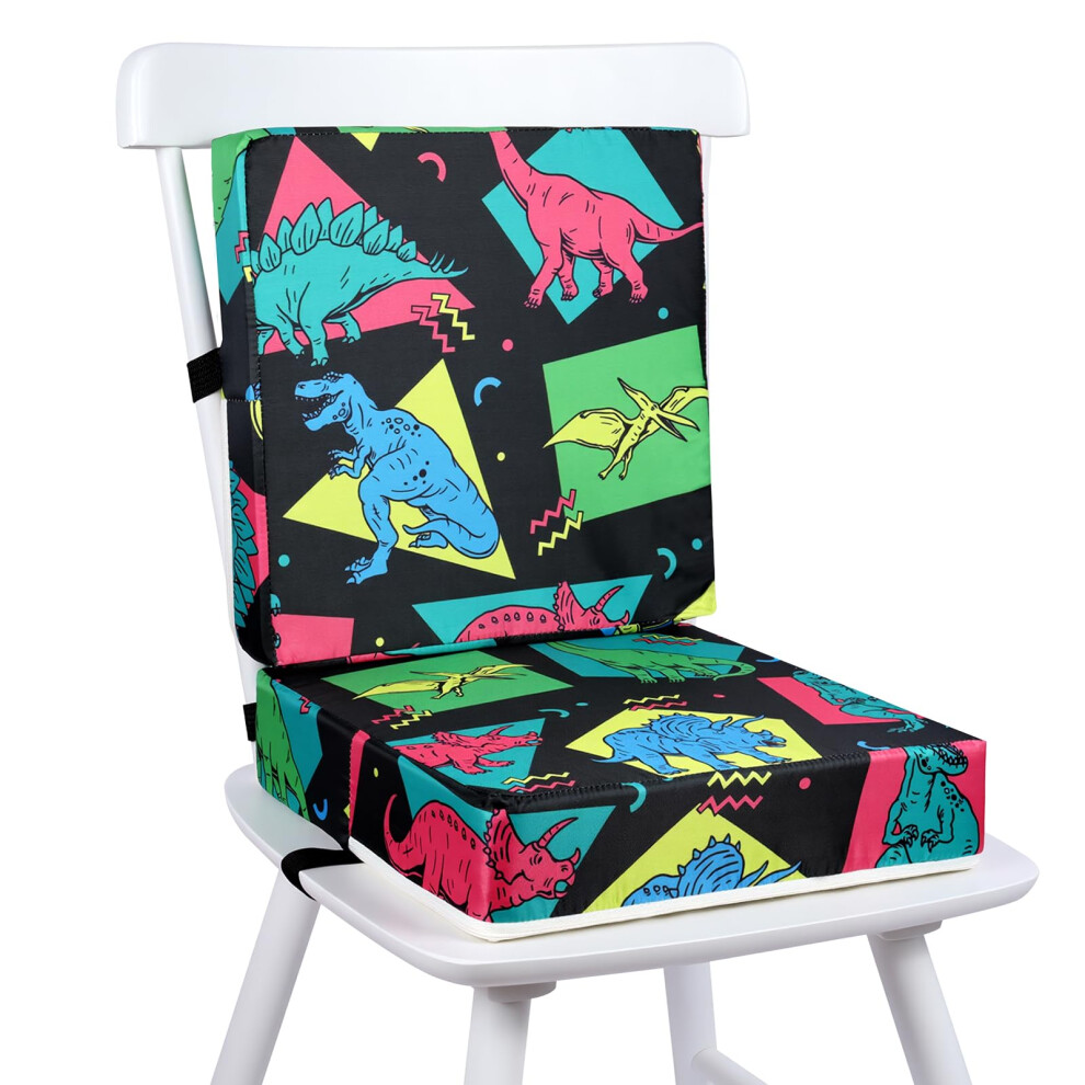 Vicloon Toddler Booster Seat For Dining Chair, Non-Slip Bottom Kids Booster Seat Dining With Backrest, 8Cm Thick Sponge Booster Cushion, Adjustable S