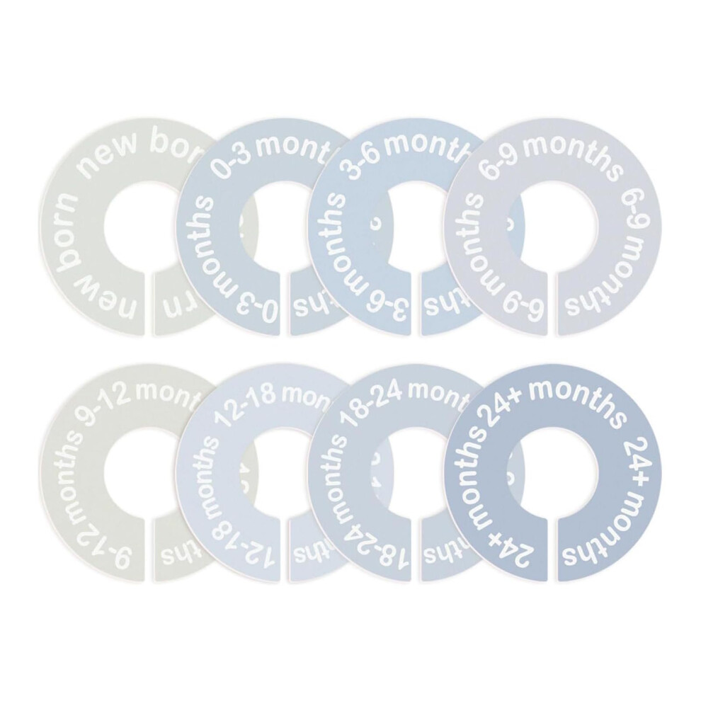 8Pcs Baby Wardrobe Dividers, Baby Clothes Dividers For Closet Clothes Size, Multicolor Divider Round Labels, Nursery Closet Divider For Sorting From Zhongko