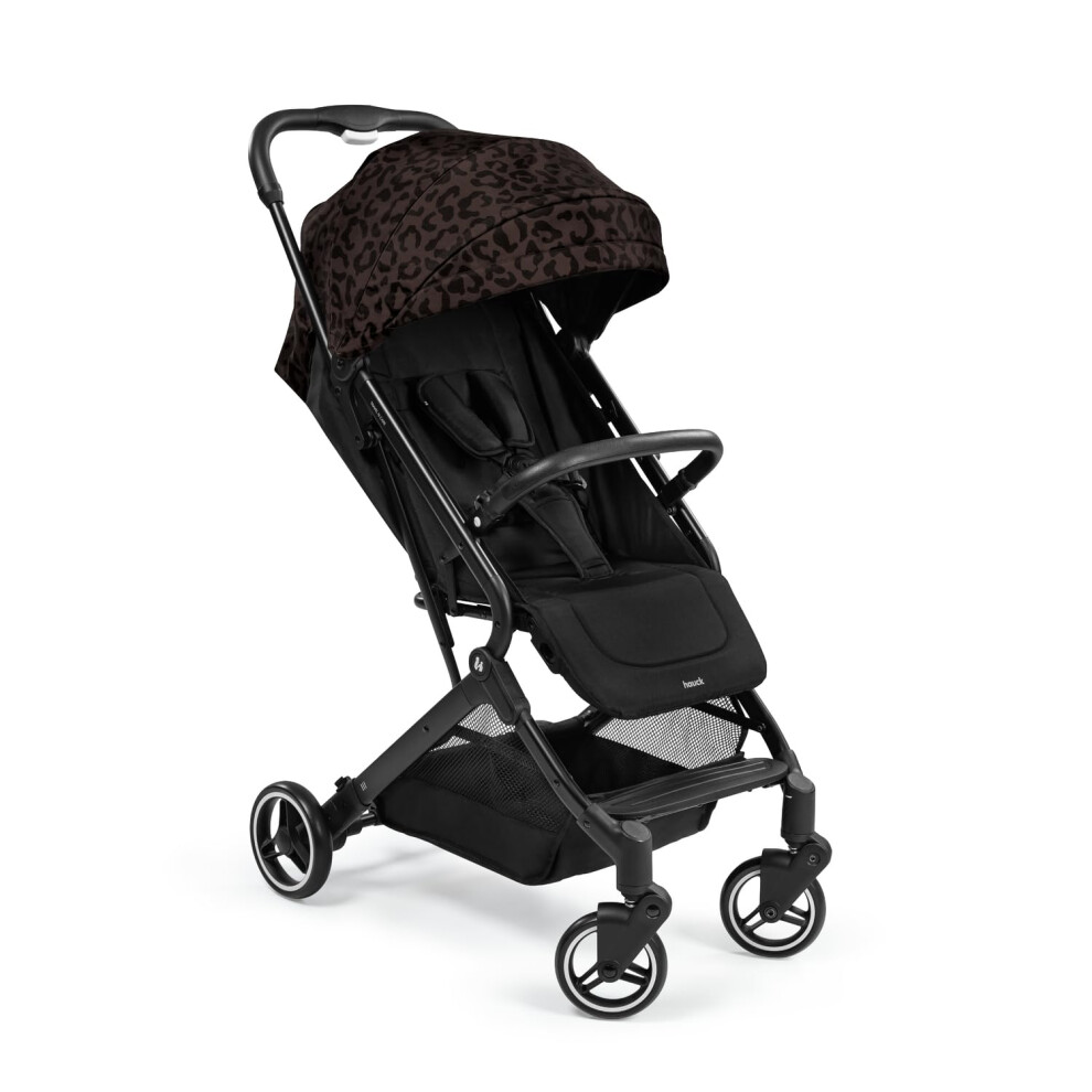 Hauck Travel N Care, Leo - Winner Mother & Baby Awards 2024, Lightweight Travel Pushchair With Raincover, Suspension, Compact & Foldable, Black/Gold