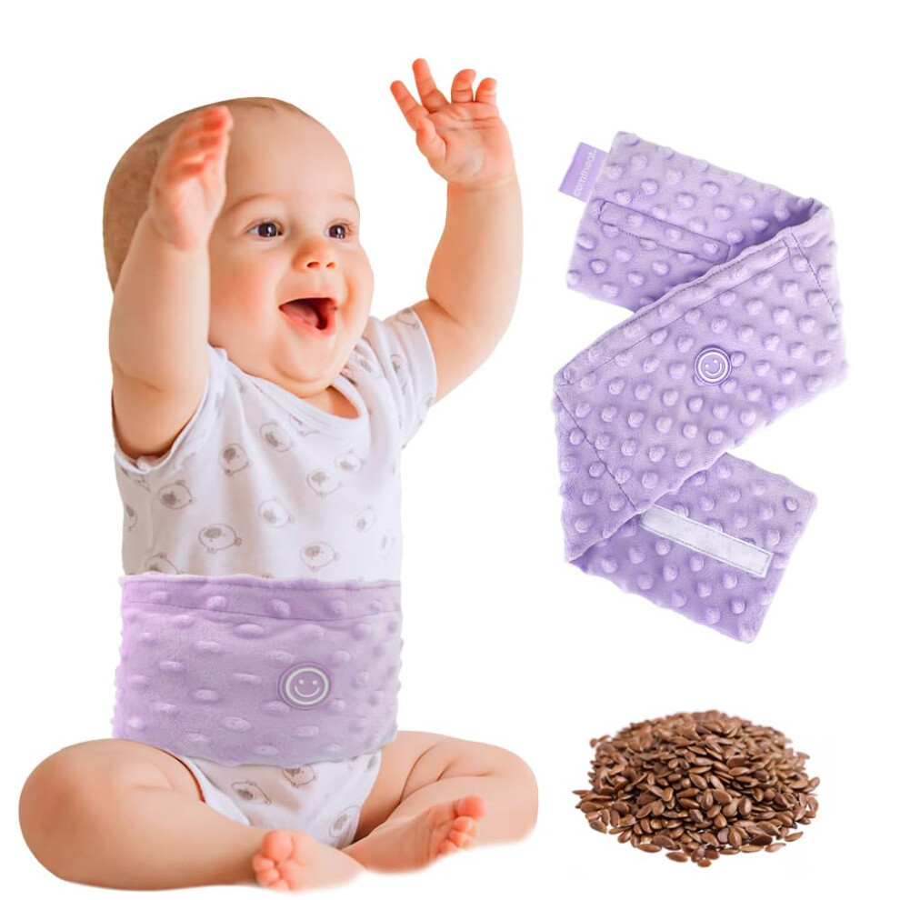 Comfheat Colic Relief For Babies Belt, Flaxseed Heated Tummy Wrap, Baby Belly Wrap Swaddling Belt With Soothing Warmth, Natural Relief For Upset Stom