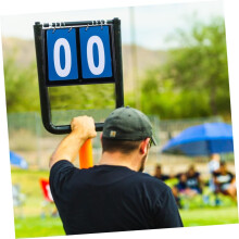 Basketball Score Board Match Scoreboard Score Flipper 2 Scoreboard for Sports Portable Lightweight Red Score Keeper
