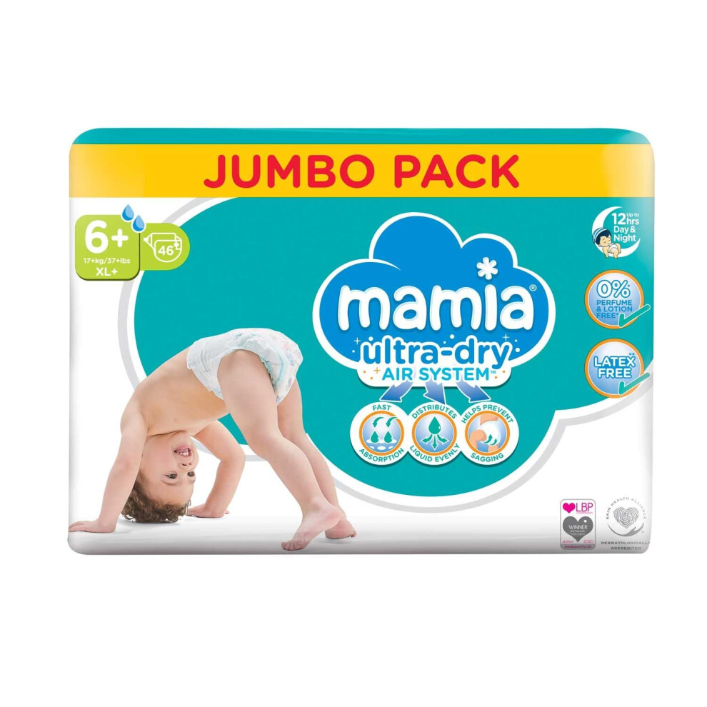 Mamia Size 6+ Nappies Jumbo 46 Pack Aldi