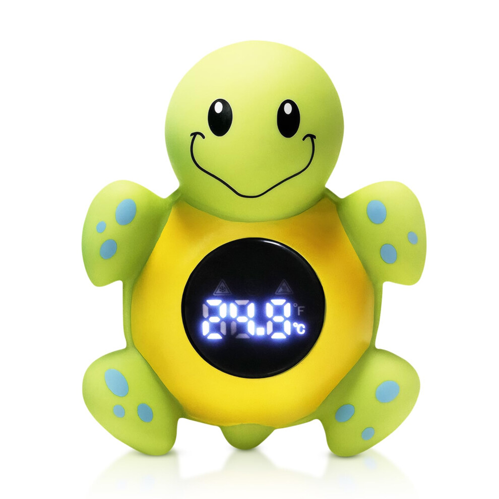 Wuiowppic Bath Thermometer, Temperature Measurement Led Water Thermometer, Water Thermometer, Thermometer Digital Cartoon Model, (Little Sea Turtle)