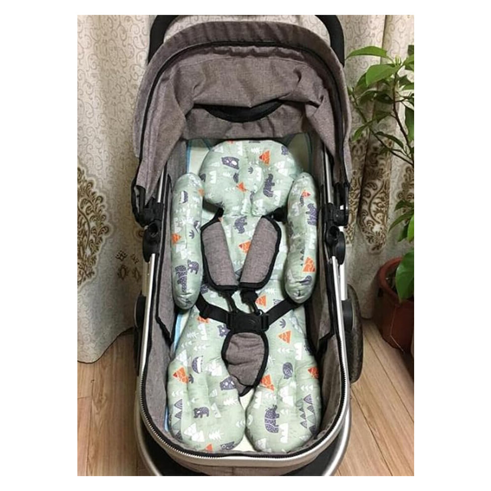 Baby Stroller Cushion Seat Liner Cotton Pushchair Seat Pads Universal Pram Insert Pad Warm Pushchair Seat Covers For Pram Buggy Baby Carriage Washabl Qchomee