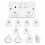 10 Pack Plug Socket Covers UK – Child P lug S ocket C overs Baby – White S ocket 1