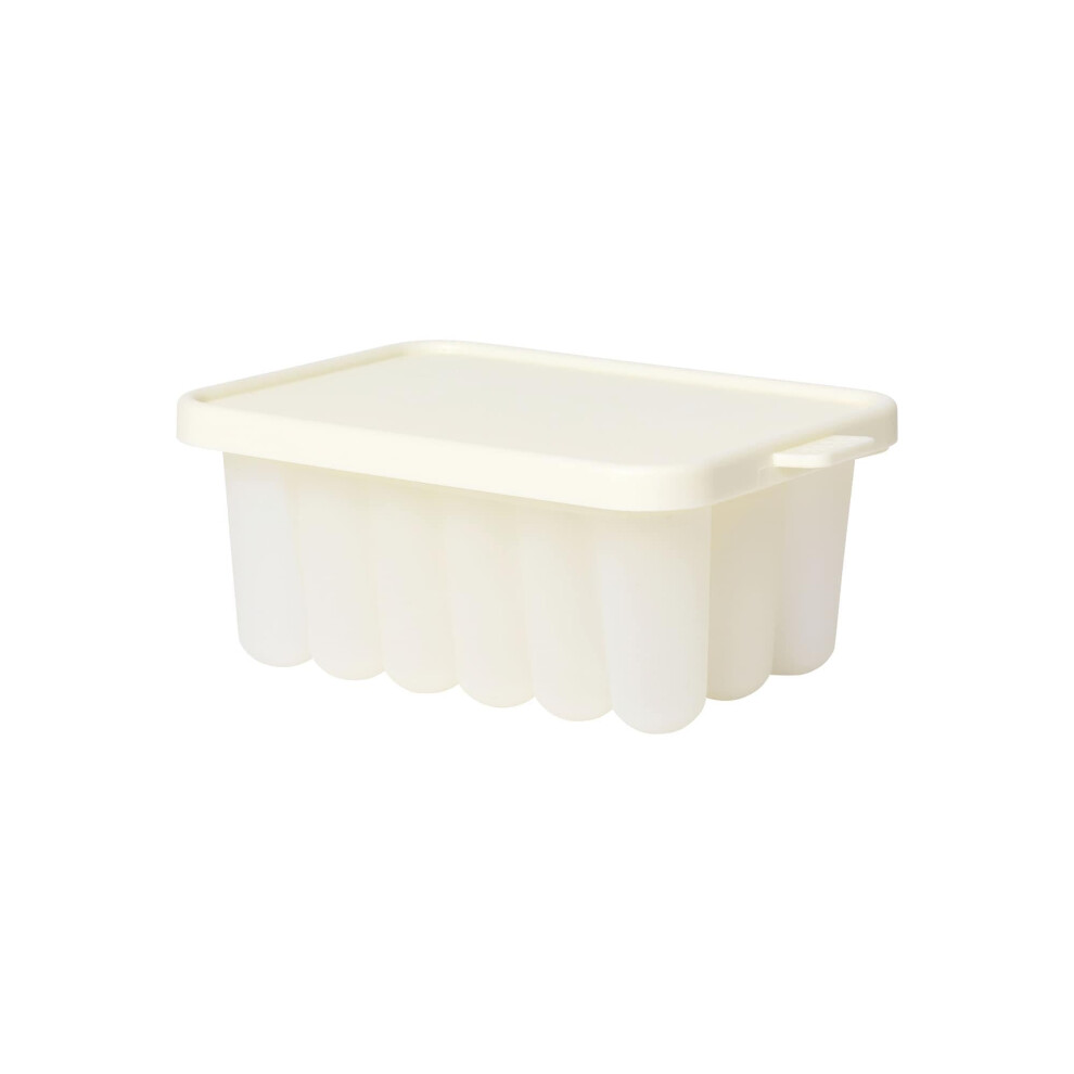 Baby Food Freezer Tray For Easy Storage, Compatible With Food Dispenser, Spill-Proof Silicone Bottom, Lid Included, Bpa Free - Ivory Bibs