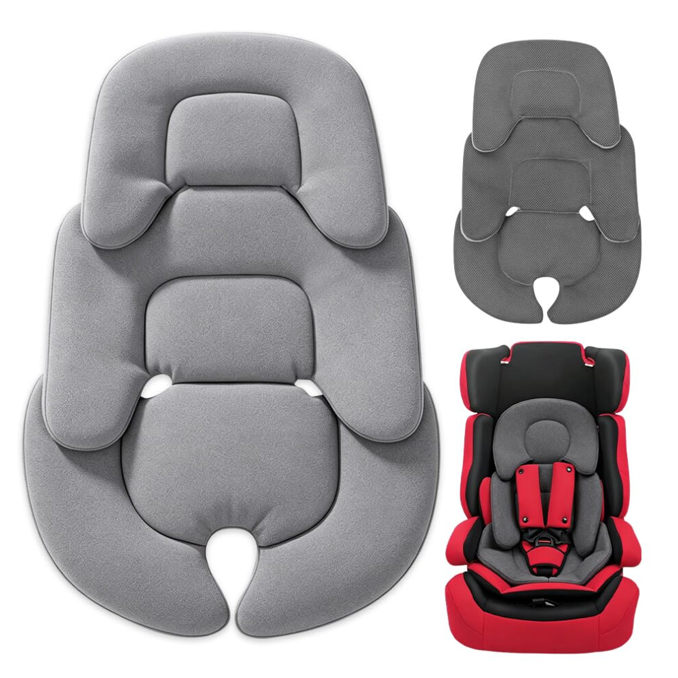 Infant Car Seat Insert, Newborn Car Seat Insert, 2-In-1 Reversible Baby Stroller Cushion With Headrest And Strap Pads, Infant Head And Body Support, Foreverup