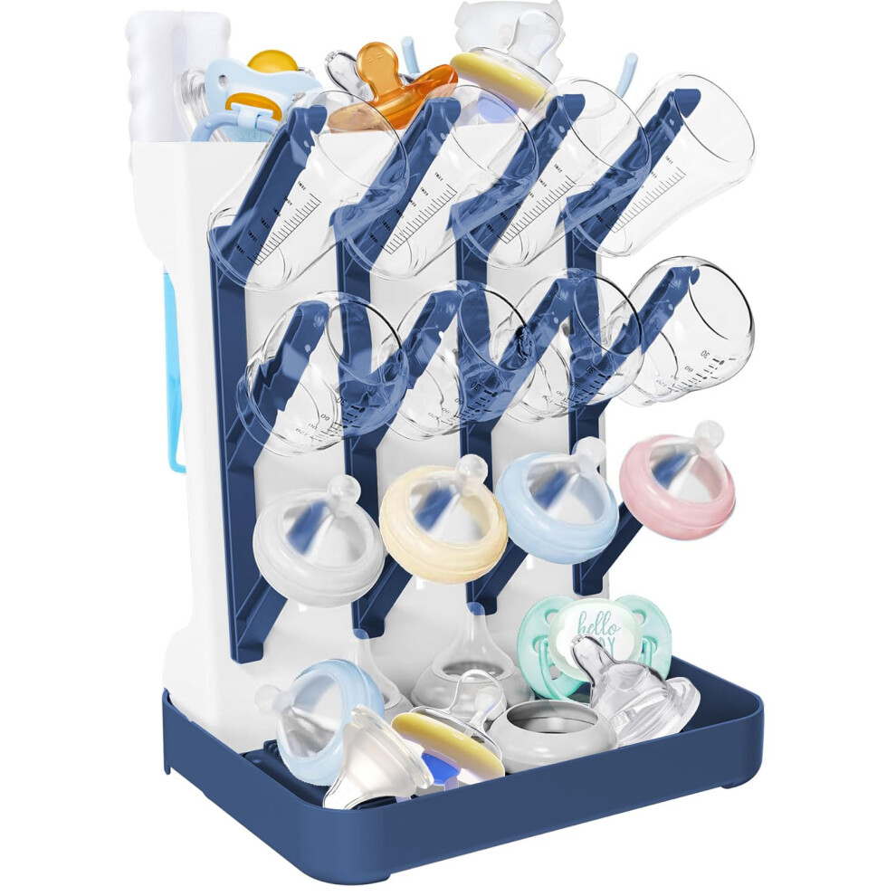 Baby Bottle Drying Rack, Removable Vertical Bottle Drying Rack, Space Saving Dryer Rack For Feeding Nipples, Teats, Soothers, Sealing Discs S Goedeke