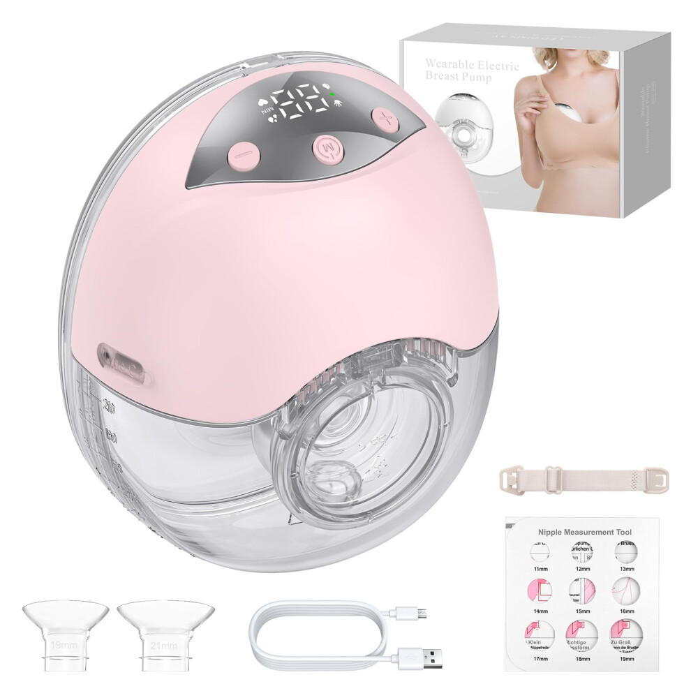 Ygitk Hands-Free Wearable Breast Pump, 210Ml Large Capacity, Strong Suction & Low Noise, Portable Electric Breastfeeding Pump With 4 Modes 12 Levels,