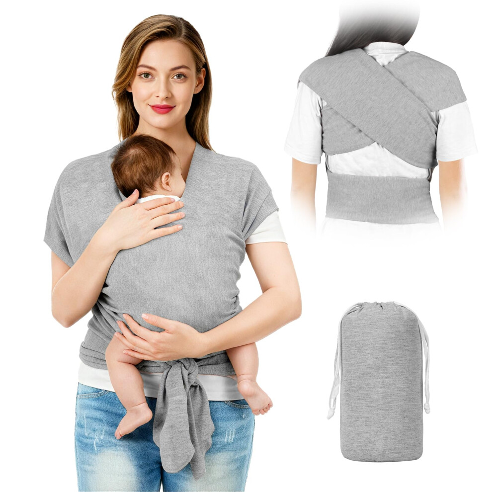 Baby Wrap, Baby Wrap Carrier, Lightweight Hands Free Baby Carrier Sling, Stretchy Infant Wrap, Adjustable Toddler Carriers, Infant Sling Wrap Aoowu