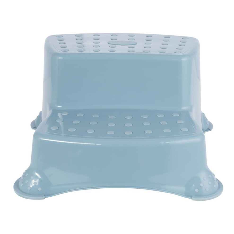 Two-Step Step Stool For Children Aged 3 To 14, Anti-Slip Function, 40 X 37 X 21 Cm, Igor Pure, (Nordic ) Blue Keeeper