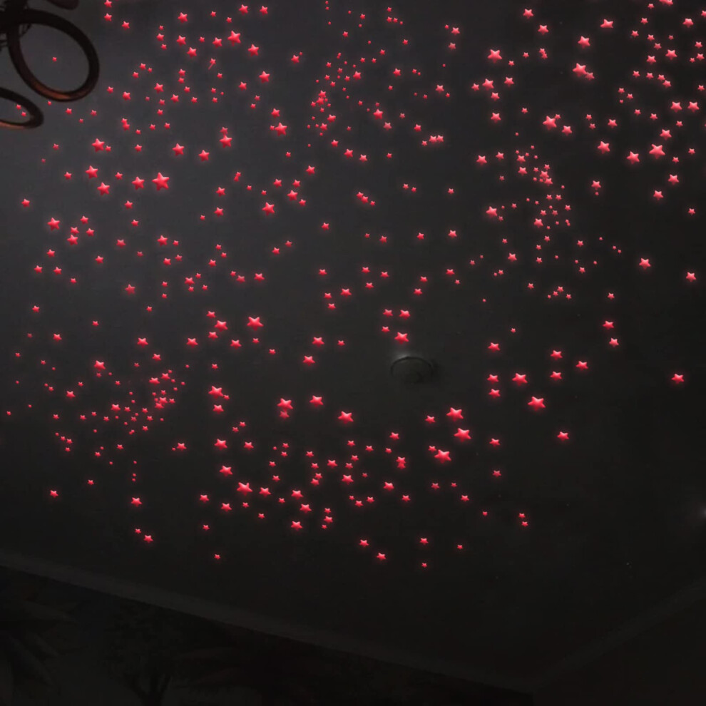 Meschett Glow In The Dark Stars Decals Decor 633 Pcs Luminous Dot Stars, 3D Starry Stars Glow In The Dark Stickers For Ceiling Or Wall And Kids Bedro