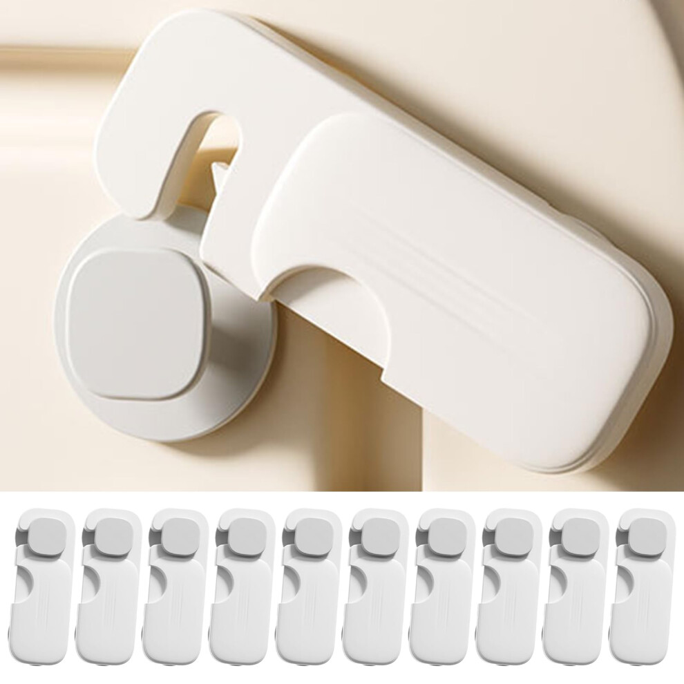 Child Locks For Kitchen Cupboards 10 Pack, Child Safety Cupboard Locks, Adhesive Baby Proofing Cabinet Lock For Cabinets, Drawer Door,Fridge 5000085452089