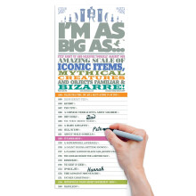 Luckies Height Chart For Kids | I'm As Big As Growth Chart | Funny Kids Height Wall Hanging Charts | Childrens Measuring Charts With Animal Facts | N