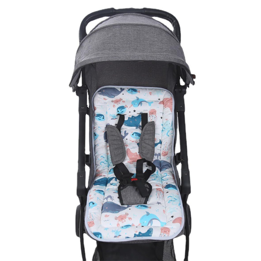 Baby Stroller Seat Liner Cotton Pushchair Cushion Seat Pads Universal Pram Insert Pad Warm Pushchair Seat Covers For Pram Buggy Baby Carriage Washabl Qchomee