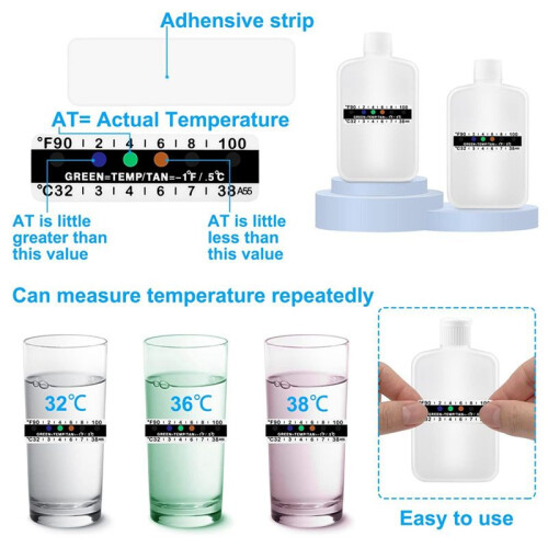 28Pcs Urine Test Complete Kits,2 Portable Empty Bottles,10 Adhesive Temperature Sensitive Test Strips and Insulation Bag 1