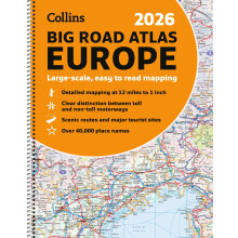 Collins Big Road Atlas Europe 2026 (A3 Spiral): Clear, easy-to-read mapping
