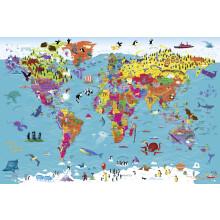 Collins Children’s World Wall Map: An illustrated poster for your wall