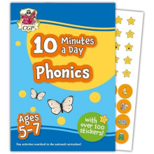 10 Minutes a Day Phonics for Ages 5-7 (with over 100 stickers) (CGP KS1 Activity Books and Cards)