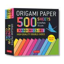Origami Paper 500 sheets Rainbow Colors 6" (15 cm): Tuttle Origami Paper: High-Quality Double-Sided Origami Sheets Printed with 12 Color Combinations