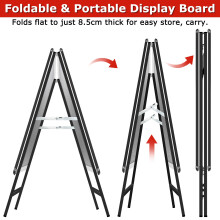 WIIGO A1 A-Board Pavement Sign Frame Heavy Duty - Double Sided A Board with Aluminum Snap Frame, A1 Poster Stand for Display Outdoor Advertising