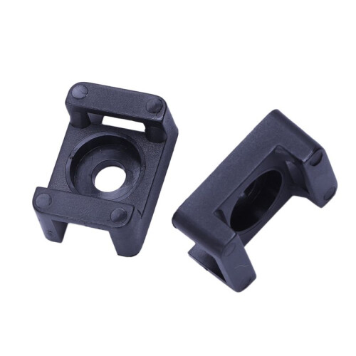 Screw Bracket Mount Saddles Bases Cable Tie Bracket 23mmx16mm 60 Units Black 1