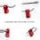 Peg Hook Lock Stop Lock 400 Pieces Plastic Red Stop Lock Anti-Theft Lock Retail Pin Hook Safety Display Hook Lock 4