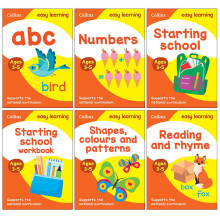 Collins Easy Learning Preschool 6 Books Collection Set Ages 3–5: Ideal for home learning(Abc, Numbers, Starting School, Starting School Workbook, Sh