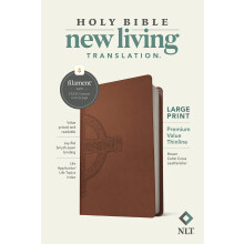 NLT Large Print Premium Value Thinline Bible, Filament Enabled Edition (Leatherlike, Brown Celtic Cross): New Living Translation, Brown Celtic Cross,