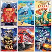 Adventures on Trains Series 6 Books Collection Set By M. G. Leonard & Sam Sedgman (Danger at Dead Man's Pass, Murder on the Safari Star, The Arctic R