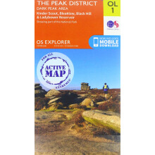 The Peak District: Dark Peak Area | Weatherproof | Peak District National Park | Ordnance Survey | OS Explorer Active Map OL01 | England | Walks | Hi