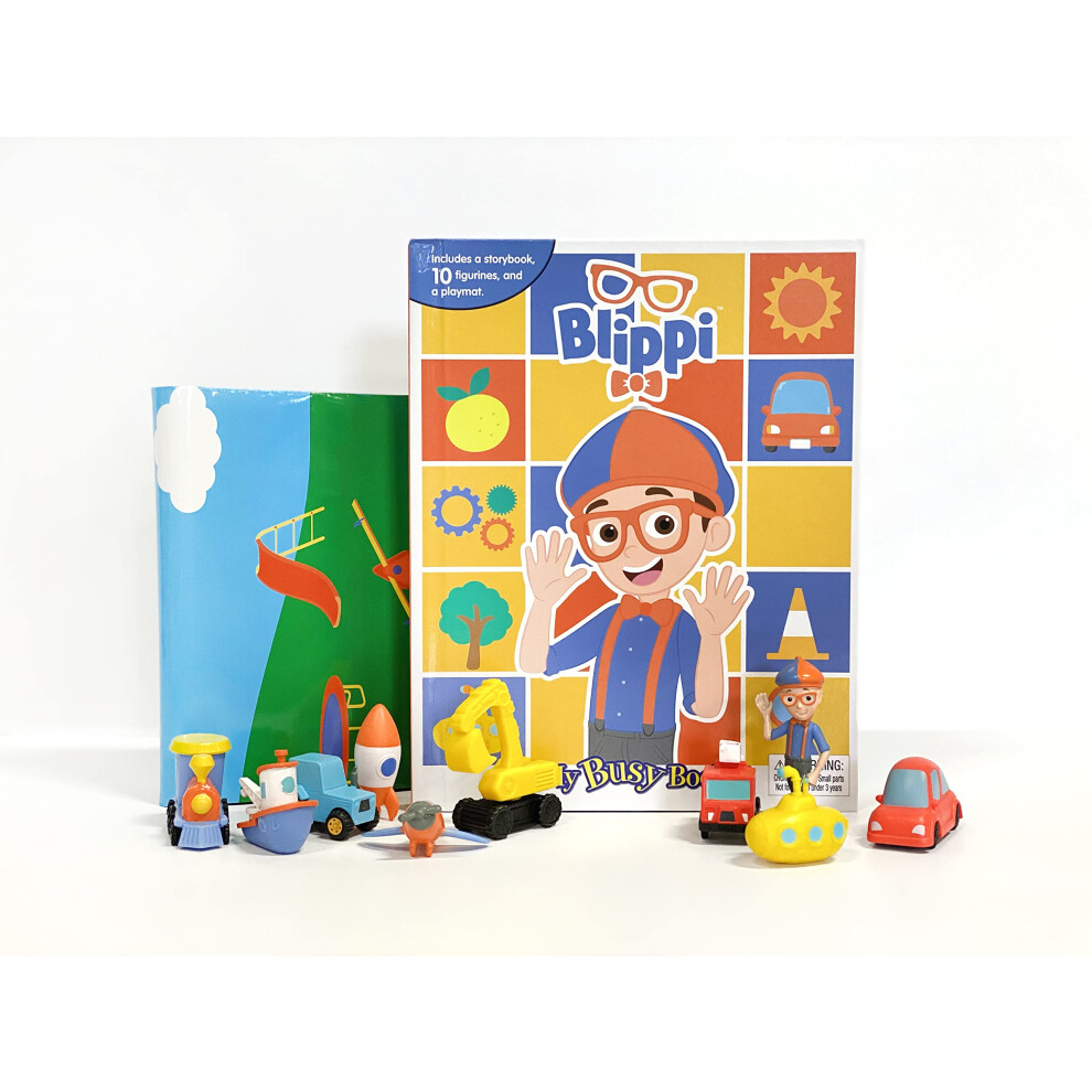 Photos - Other Toys Blippi My Busy Books - Storybook, 10 figurines, playmat
