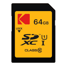 Kodak SD Card 64GB UHS-I U1 V10 SDHC/XC Memory Card - Max Read Speed 85MB/s Max Write Speed 25MB/s Max - Full HD Video and Photos Storage - SD Card