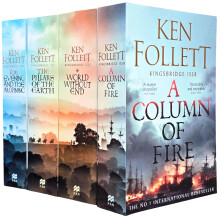 Ken Follett The Pillars Of The Earth 4 Books Collection Set (The Pillars of the Earth, World Without End, A Column of Fire, The Evening and the Morni