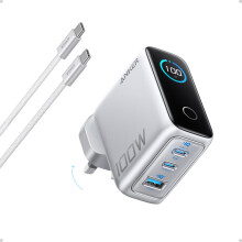 Anker 100W USB C Charger, 3-Port Fast Charger Plug, Ultra-Compact GaN Laptop Charger, Smart Display, Touch Control, for MacBook, iPad, iPhone 17/16/1