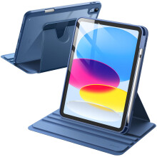 JETech 360 Rotating Case for iPad (A16) 11th/10th Gen, Navy