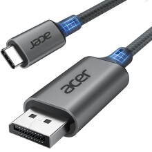 Acer USB C to Display Port Cable (4K@60Hz, 2K@165Hz), Type-C Thunderbolt 3/4 to DP Cable with MST, Freesync, for iPhone 15/16 Pro Max, MacBook iPad P