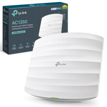 TP-Link EAP225 Access Point, AC1350 WiFi Dual Band Wireless Access Points, Gigabit Ethernet Port Support 802.3af/Passive PoE, Omada Mesh, Easily Moun