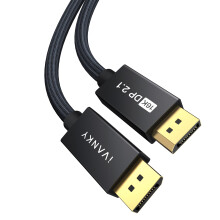 IVANKY 16K 80Gbps DisplayPort Cable 2.1, DP Cable 16K@60Hz, 8K@240Hz, 4K@540Hz/480Hz/240Hz, Support HDR10 HDCP2.3 UHBR20 DSC1.2a FreeSync G-Sync, for