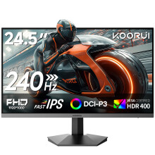 KOORUI 24 Inch 240Hz Gaming Monitor, FHD 1080P Fast IPS Computer Monitor,1 ms, Adaptive Sync, HDR400, 99% sRGB, Low Blue Light Eye Care, HDMI 2.0 / D