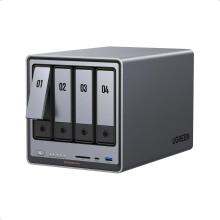UGREEN NAS DXP4800 Pro 4-Bay Desktop NAS with HDMI Cable, Intel Core i3-1315U 6-Core CPU, 8GB DDR5 RAM, 128G SSD, 1x 10GbE, 1x 2.5GbE, 2X M.2 NVM