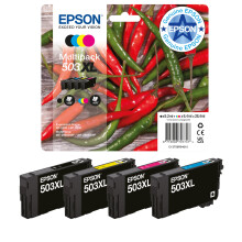 Epson 503XL Chillies, Genuine Multipack, 4-colours Ink Cartridges - C13T09R64010